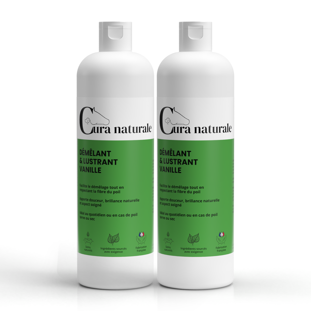 Démêlant lustrant grand format 1 L vanille pour cheval chien et chat — Cura naturale