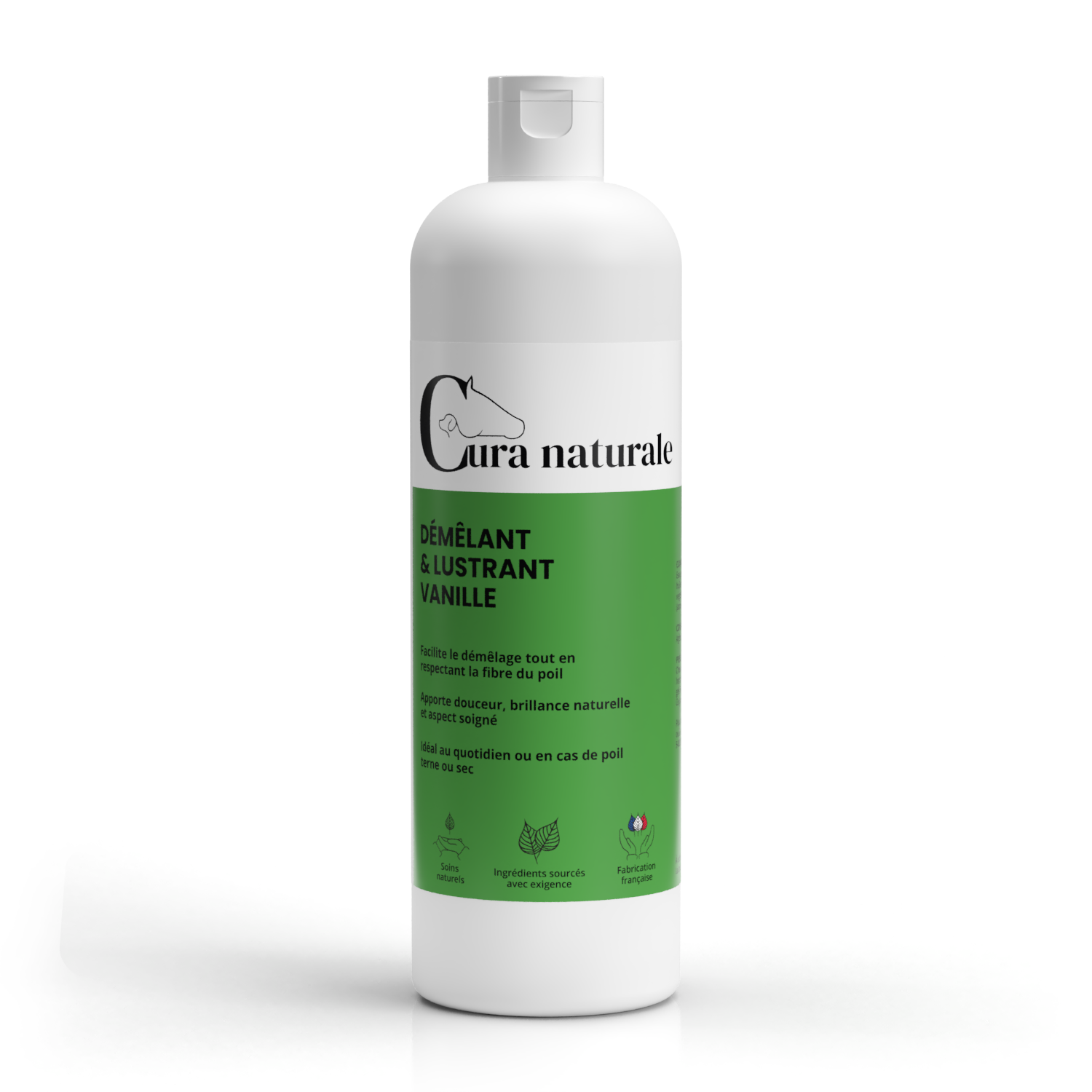 Démêlant lustrant crins et poils — spray 500 ml vanille édition retrouvée — Cura naturale