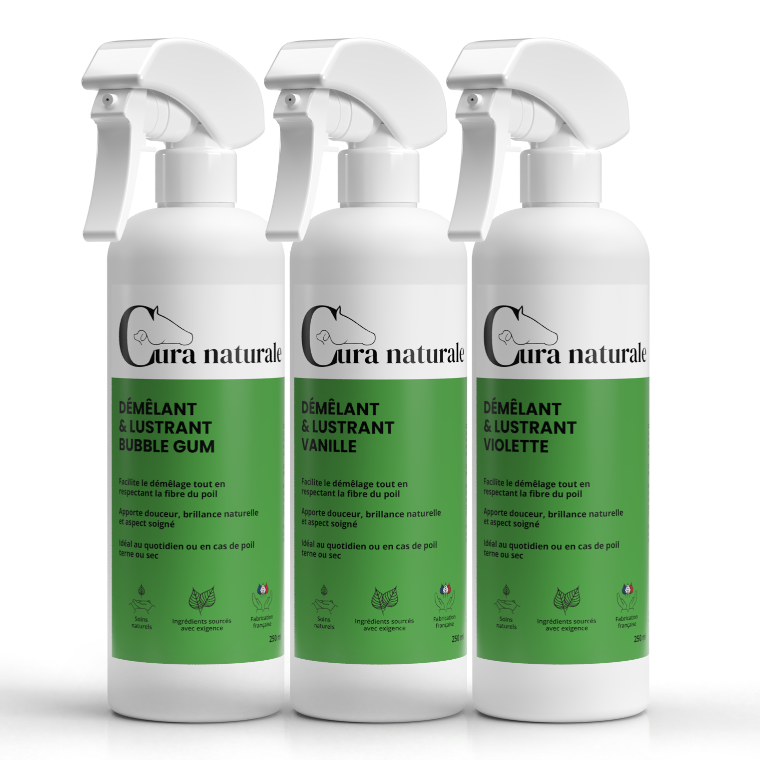 Démêlant lustrant édition retrouvée cheval chien chat — trio de senteurs — Cura naturale