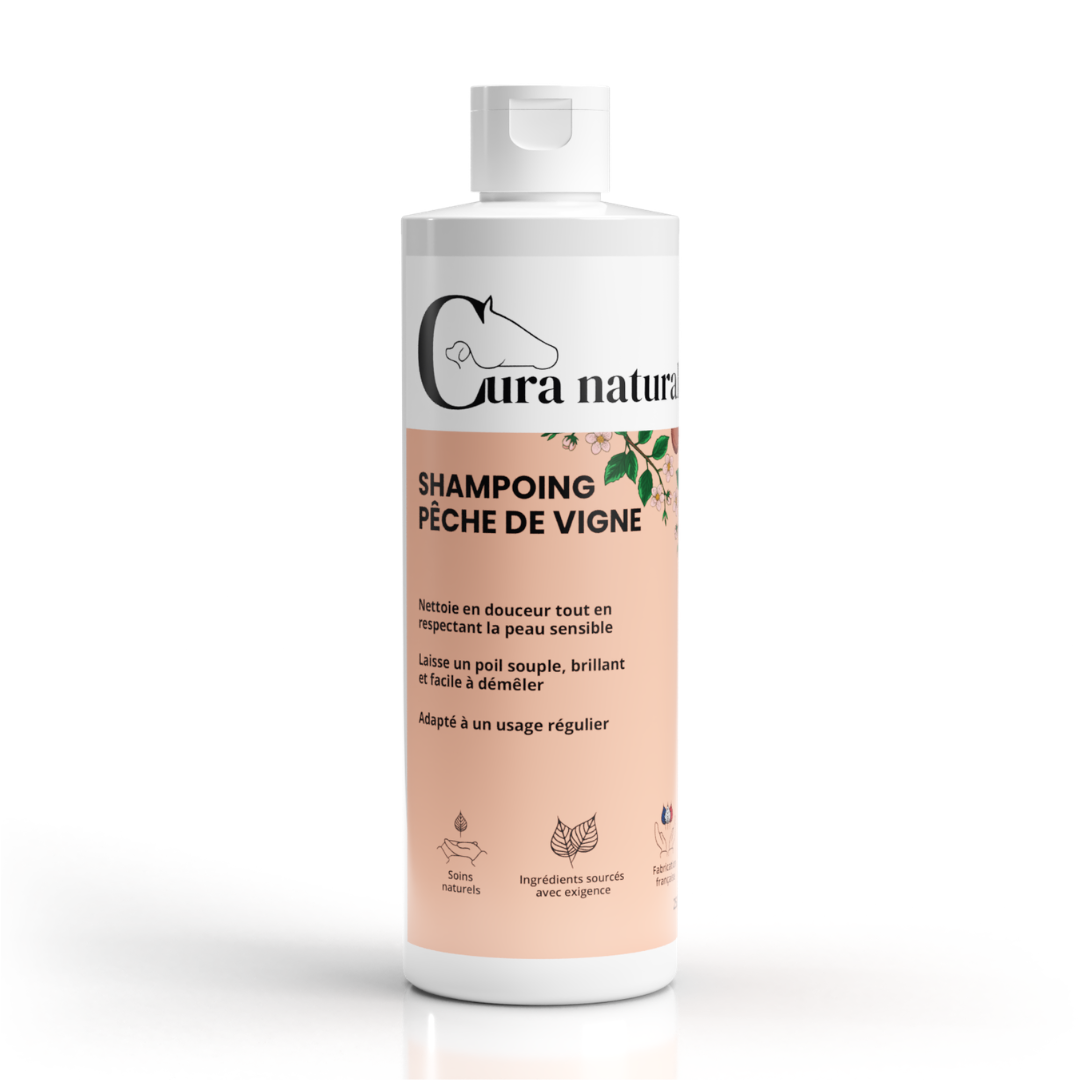 Shampoing - flacon 250 ml pêche de vigne été - Cura naturale