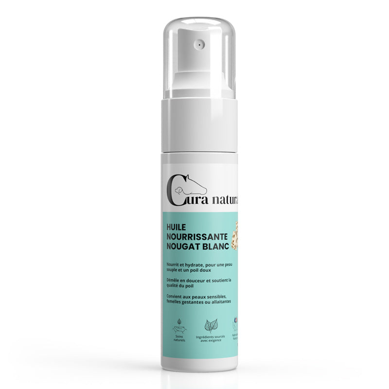 Mock up huile nourrissante nougat blanc