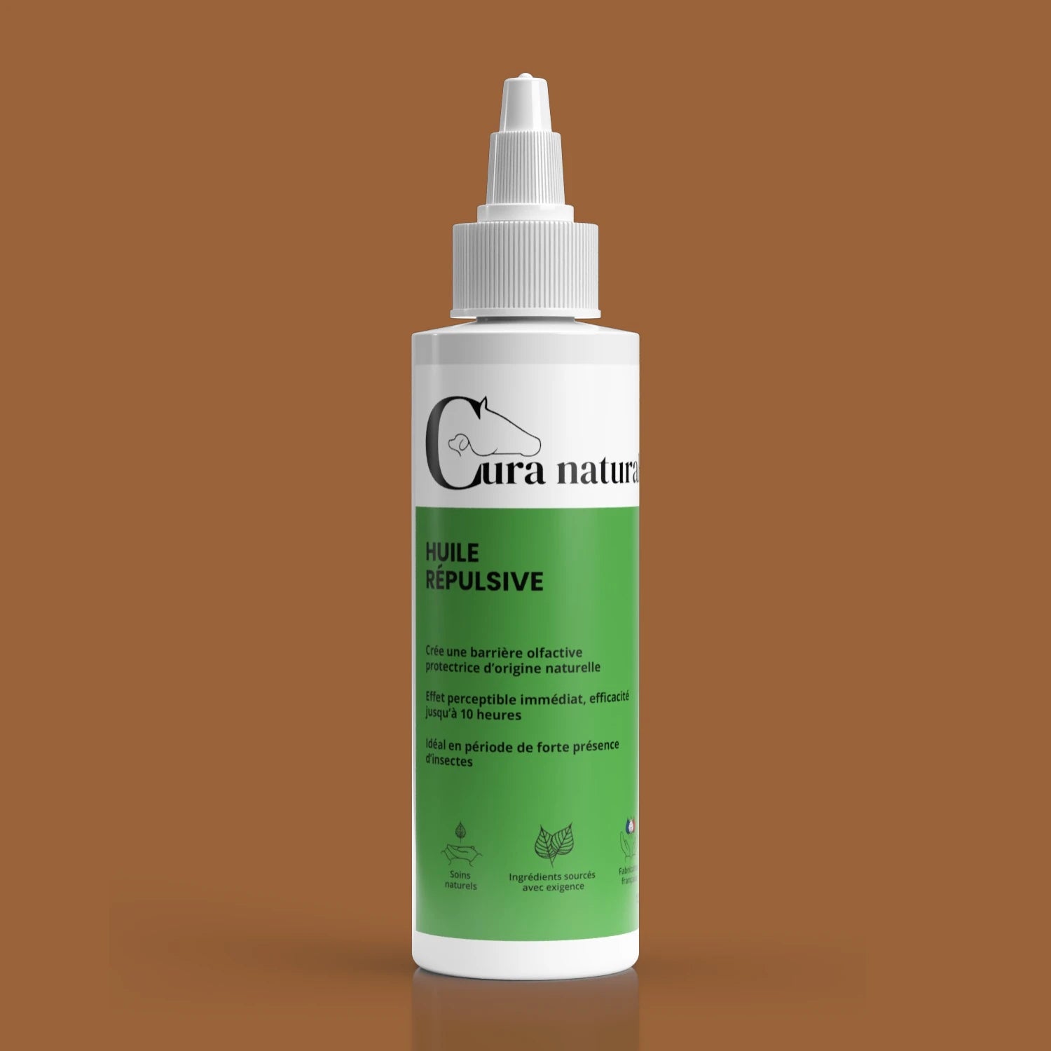 Flacon de huile répulsive Cura naturale pour le soin naturel du cheval