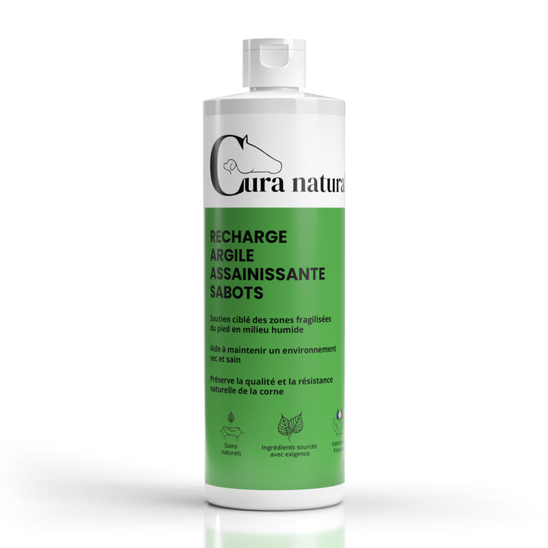 Recharge Argile assainissante sabots cheval - pot format recharge - Cura naturale