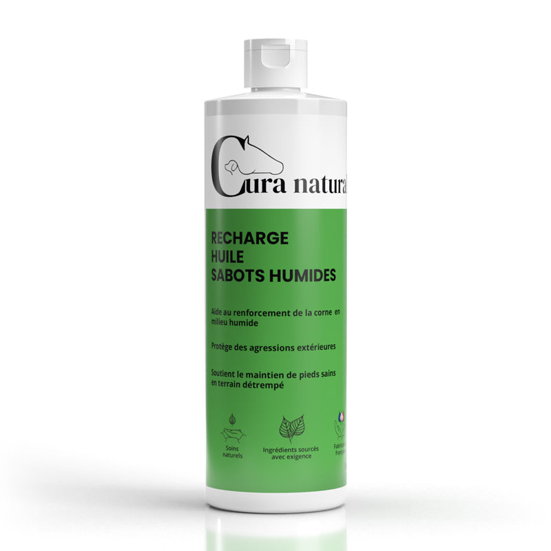 Recharge Huile sabots humides cheval - format économique - Cura naturale