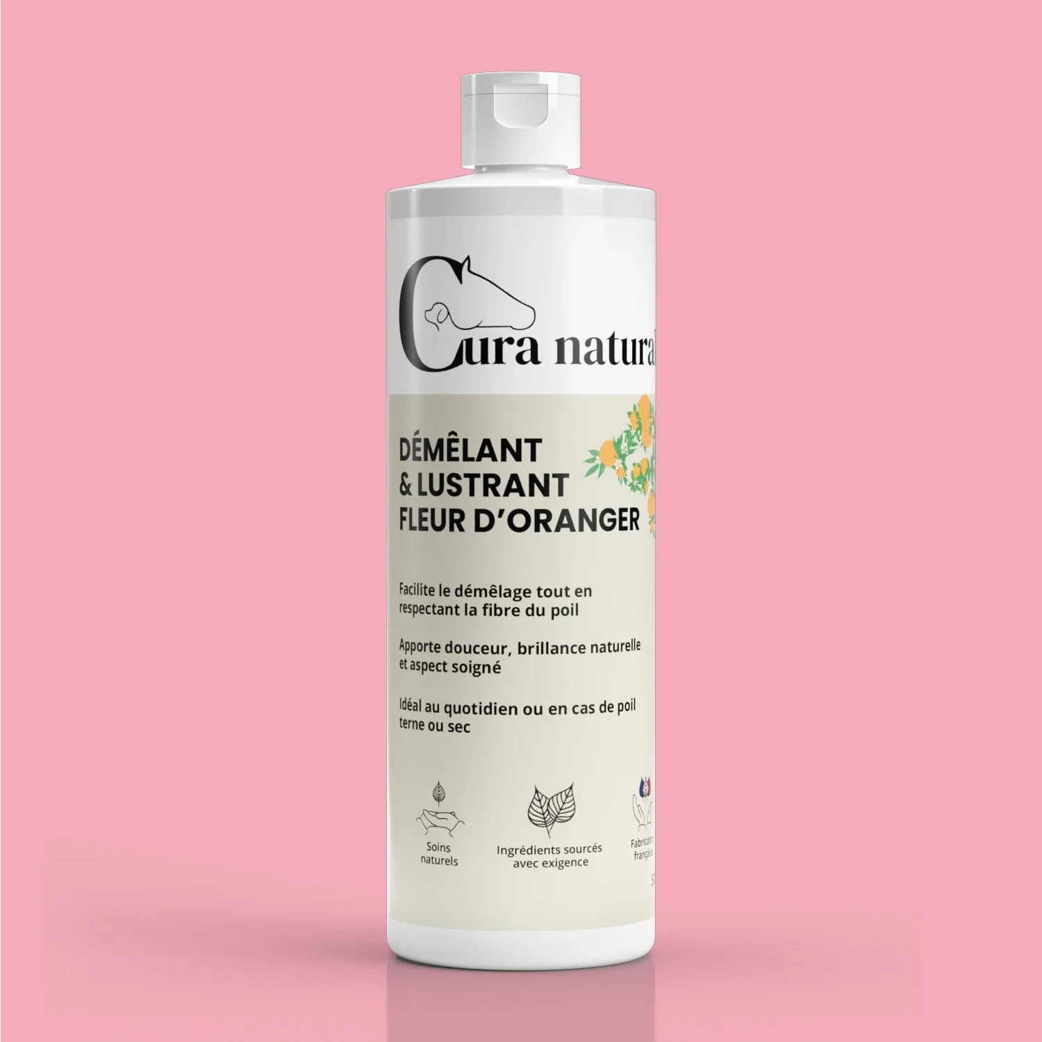 Recharge démêlant & lustrant - fleur d'oranger 500 ml Cura naturale