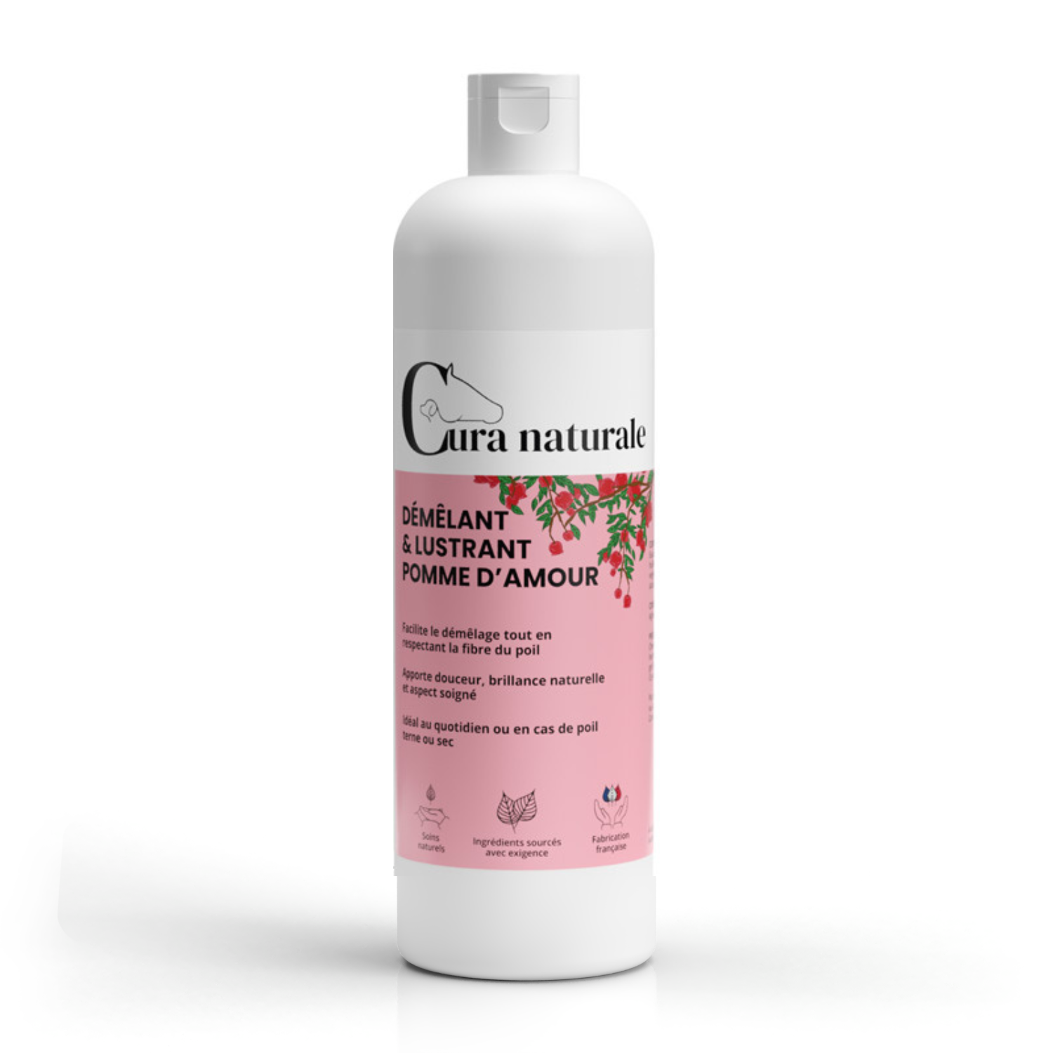 Recharge démêlant & lustrant - pomme d'amour 500 ml Cura naturale