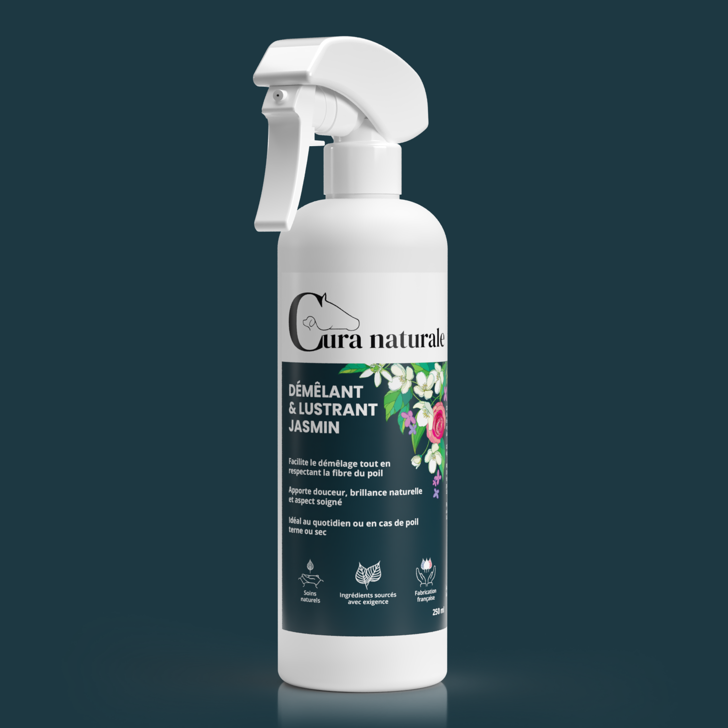 Démêlant lustrant jasmin chien - flacon spray 250 ml édition limitée - Cura naturale