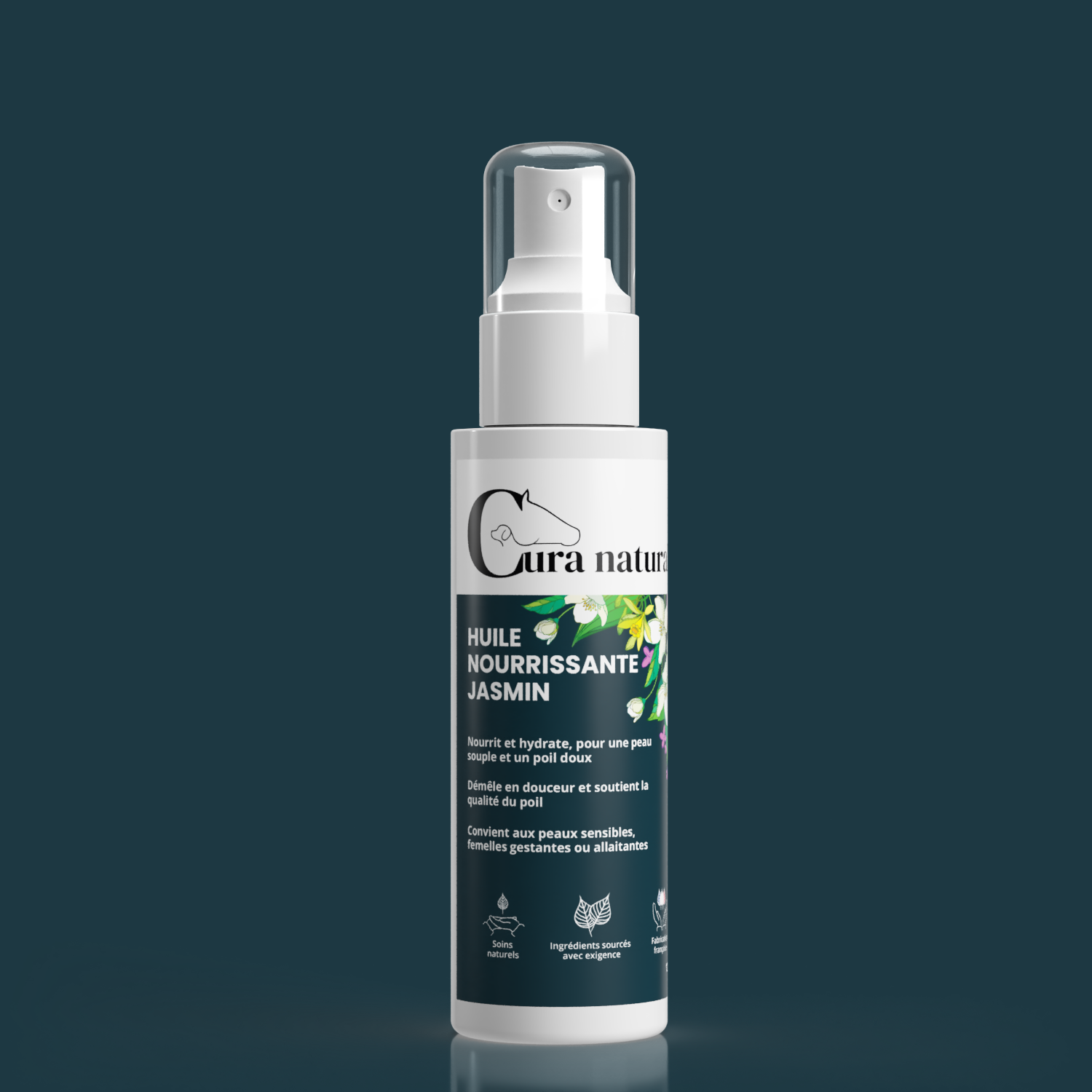 Huile nourrissante jasmin chat - flacon spray 125 ml édition limitée - Cura naturale