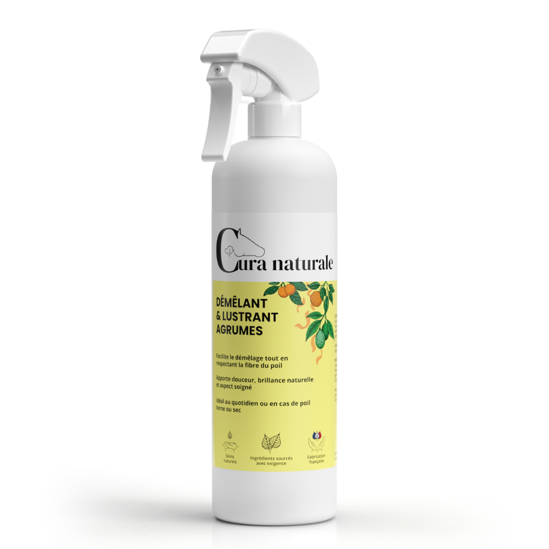 Démêlant lustrant - flacon 500 ml parfum agrumes - Cura naturale