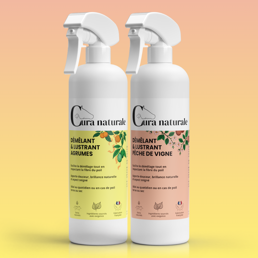 Démêlant lustrant - duo été agrumes et pêche de vigne - Cura naturale