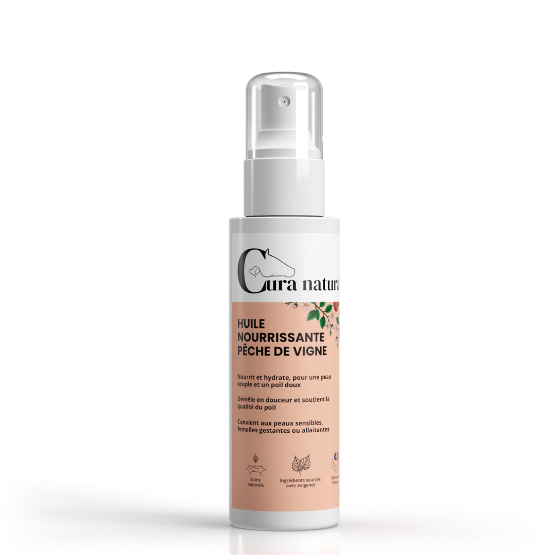Huile nourrissante - flacon 125 ml pêche de vigne - Cura naturale