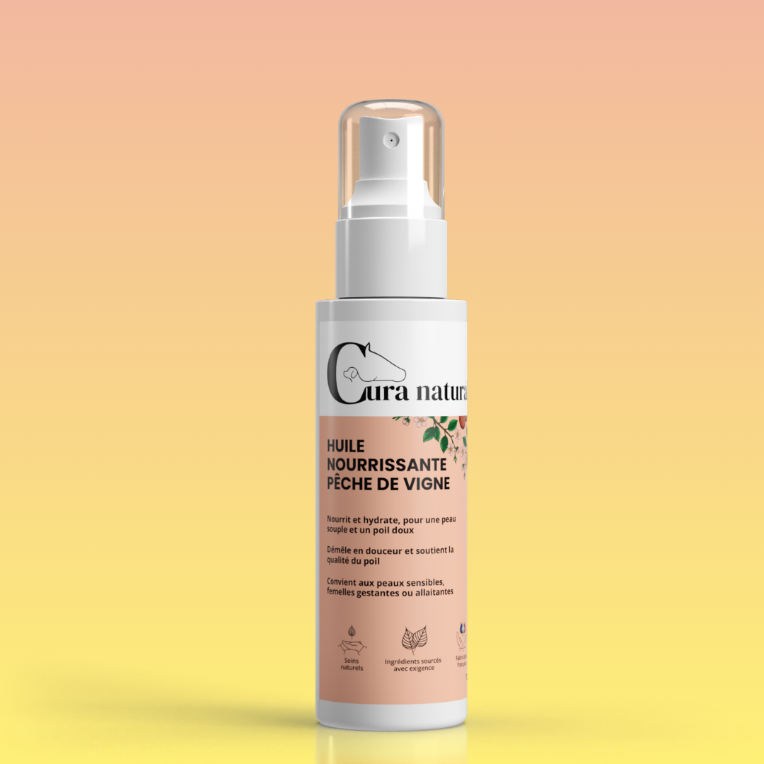 Huile nourrissante - flacon 125 ml pêche de vigne - Cura naturale