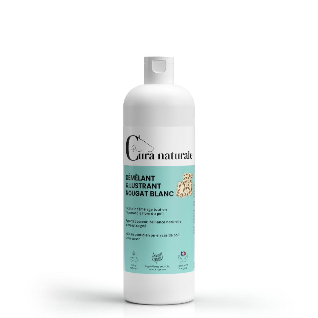 Recharge démêlant & lustrant - nougat blanc 500 ml Cura naturale