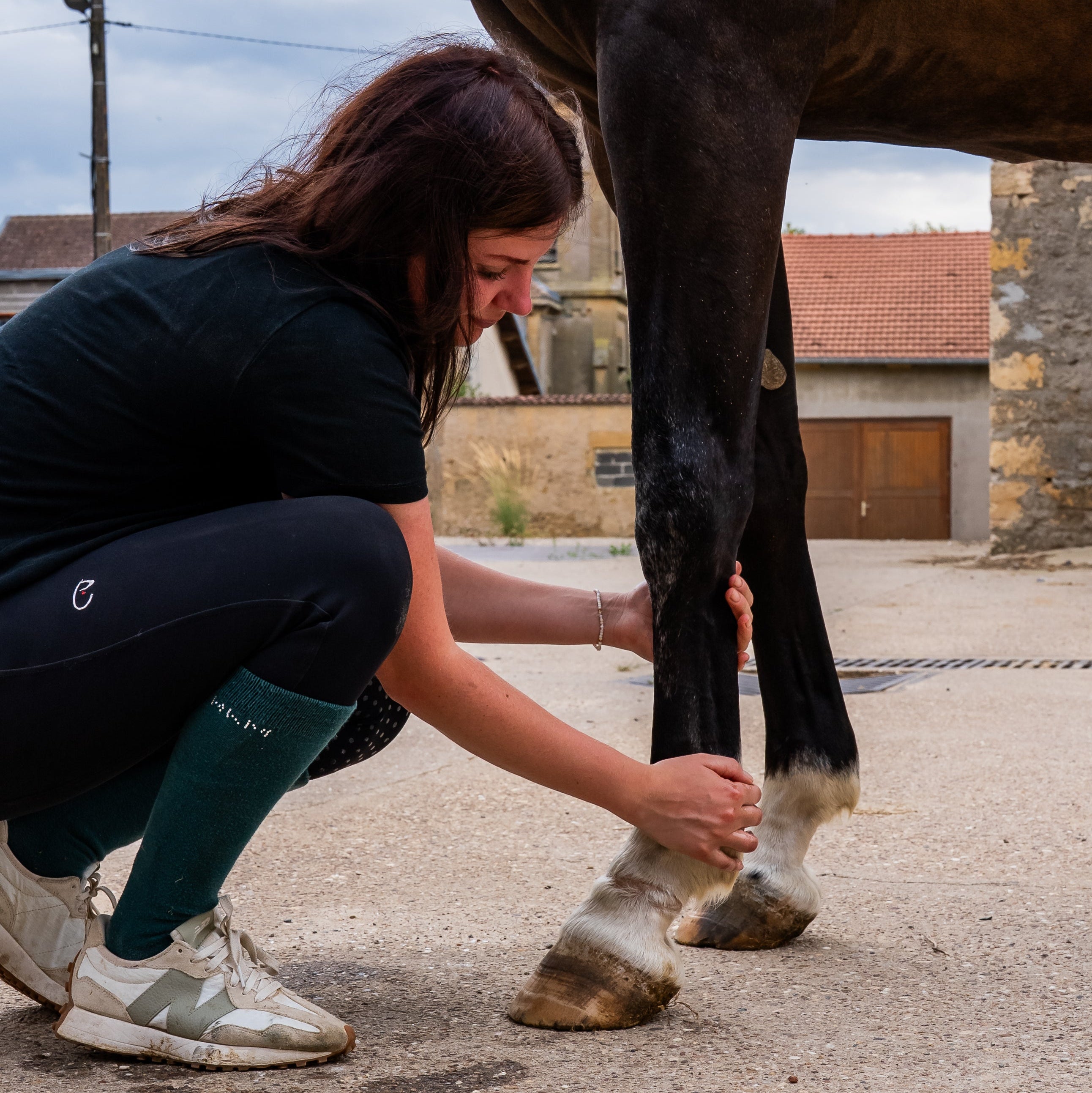 Détail de la texture du huile soutien tendineux naturel Cura naturale pour cheval -3